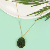 Natural Green Moldavite Aerolite Crystal Stone Pendant Real Gemstone Moldavite Necklace - Genuine Energy Meteorite Necklace